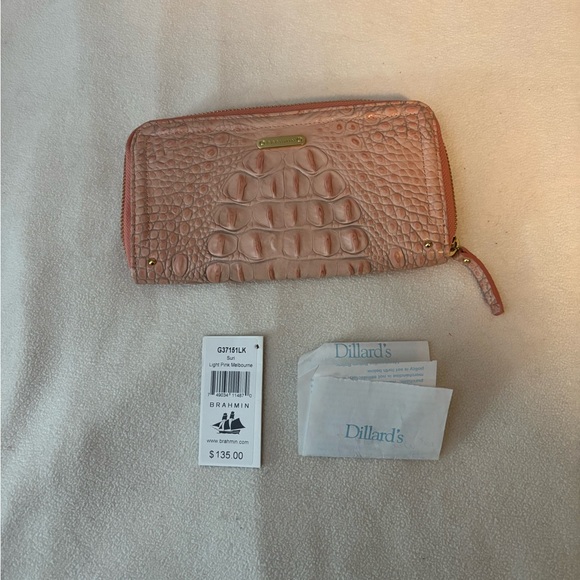 Brahmin Blush Crocodile Embossed Wallet - Picture 8 of 8